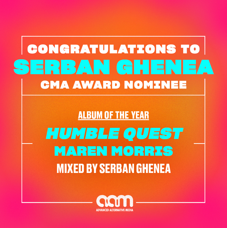 Congrats to Serban Ghenea on his CMA Award Nomination!